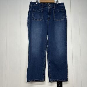 J.Crew Women’s High-Rise Slim Wide Leg Jeans Size 32 Blue Denim Casual